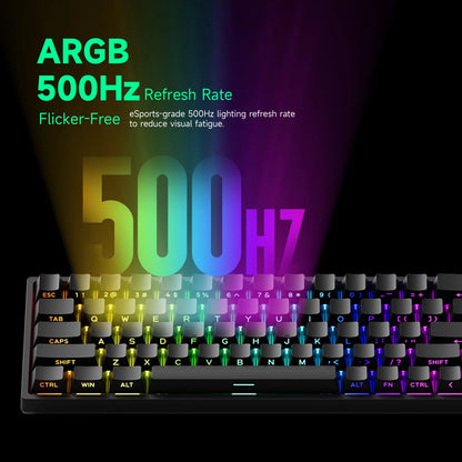 Akko MonsGeek FUN68 HE Magnetic Keyboard 65% Rapid Trigger 0.005mm 8000Hz ARGB USB/Wireless Gaming Custom Keyboard for Gamer