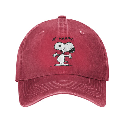 Sleeping Snoopy Baseball Caps Casual Distressed Washed  Snapback Cap Unisex Style Outdoor Summer Adjustable Caps Hat