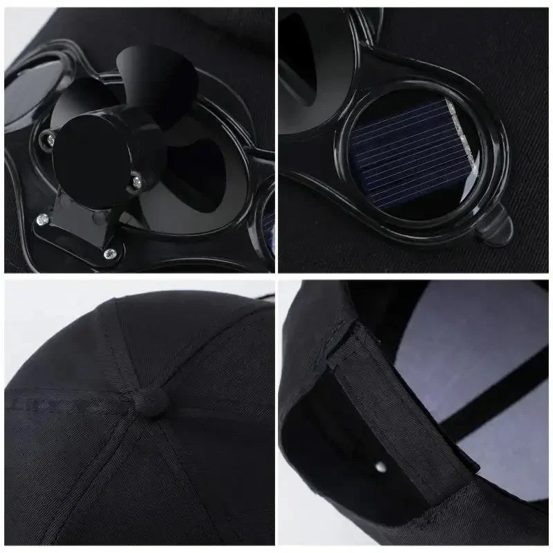 Solar Fan Cap UV Protection Hat Light Mesh Baseball Cap Cooling Fan For Fishing Golf Travel Sports Summer Item Sun Visor Hat