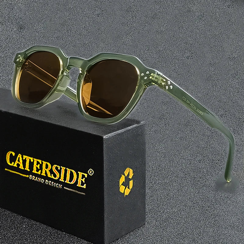 Caterside New Retro Polarized Men Sunglasses Square TR90 Frame Women Sun Glasses Outdoor Driving Fishing High Quality UV400 Gift