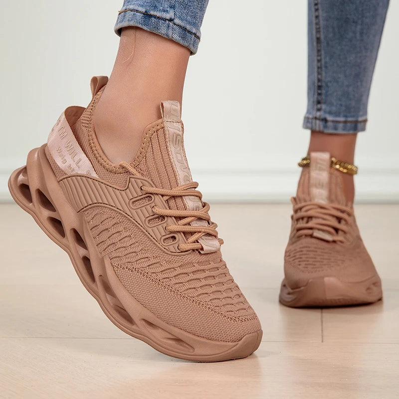 Zapatillas deportivas de moda para mujer, zapatillas con plataforma, zapatos planos de primavera-invierno, zapatillas de running para mujer, tallas grandes, 43