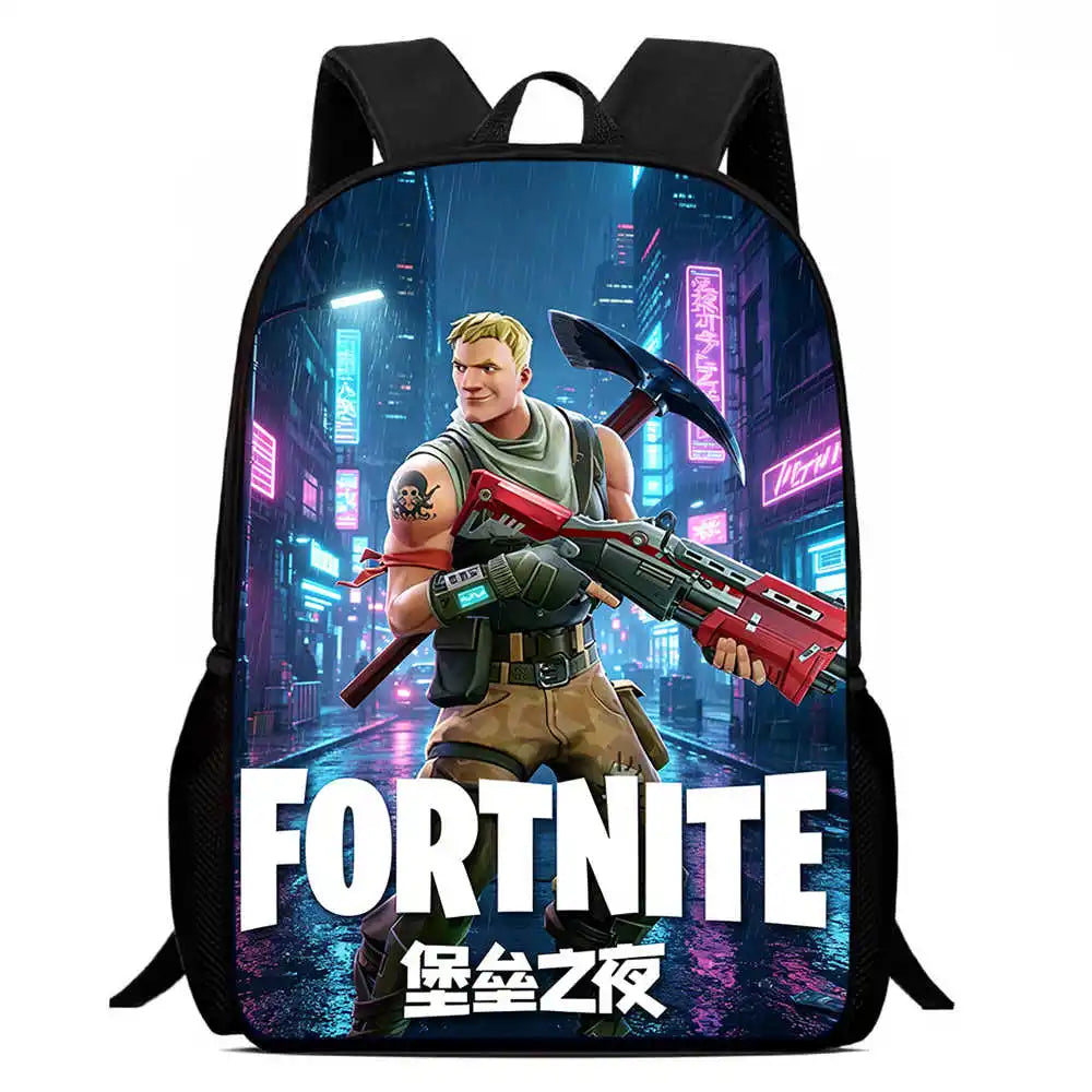 Children's Student Fortnite Cartoon Boys and Girls Large Capacity Backpack