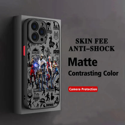 Hot Game F-Fortnites Phone Case For Oppo A6 A5 A5x A59 A98 A38 A58 A78 A76 A57 A17 A55 A94 A74 A54 A16K A16 Pro 5G Matte Cover