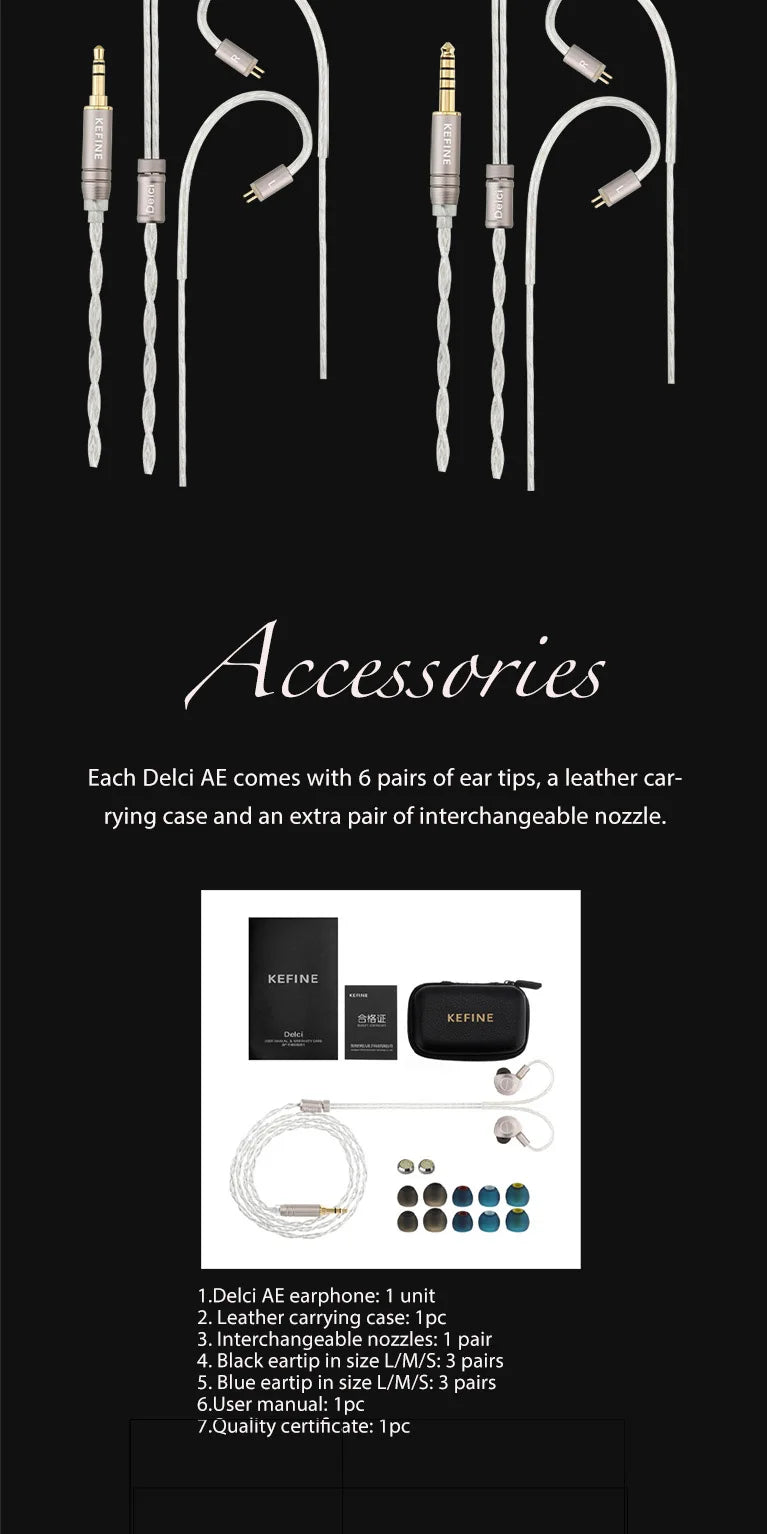 Kefine X ANELEARS Delci AE 10mm HiFi IEM Wired Earphones – DLC+PU Driver Dual Tuning In-Ear Monitors for Music & Gaming