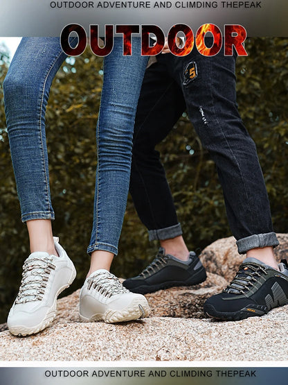 Scarpe da alpinismo da uomo in vera pelle per sport all'aria aperta, antiscivolo, da alpinismo ed escursionismo, scarpe traspiranti da turismo