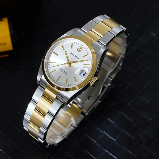 Baltany Men Automatic Watch 36MM Mechaical Wristwatch Bubble Sapphire 10ATM Waterproof C3 Luminous NH35