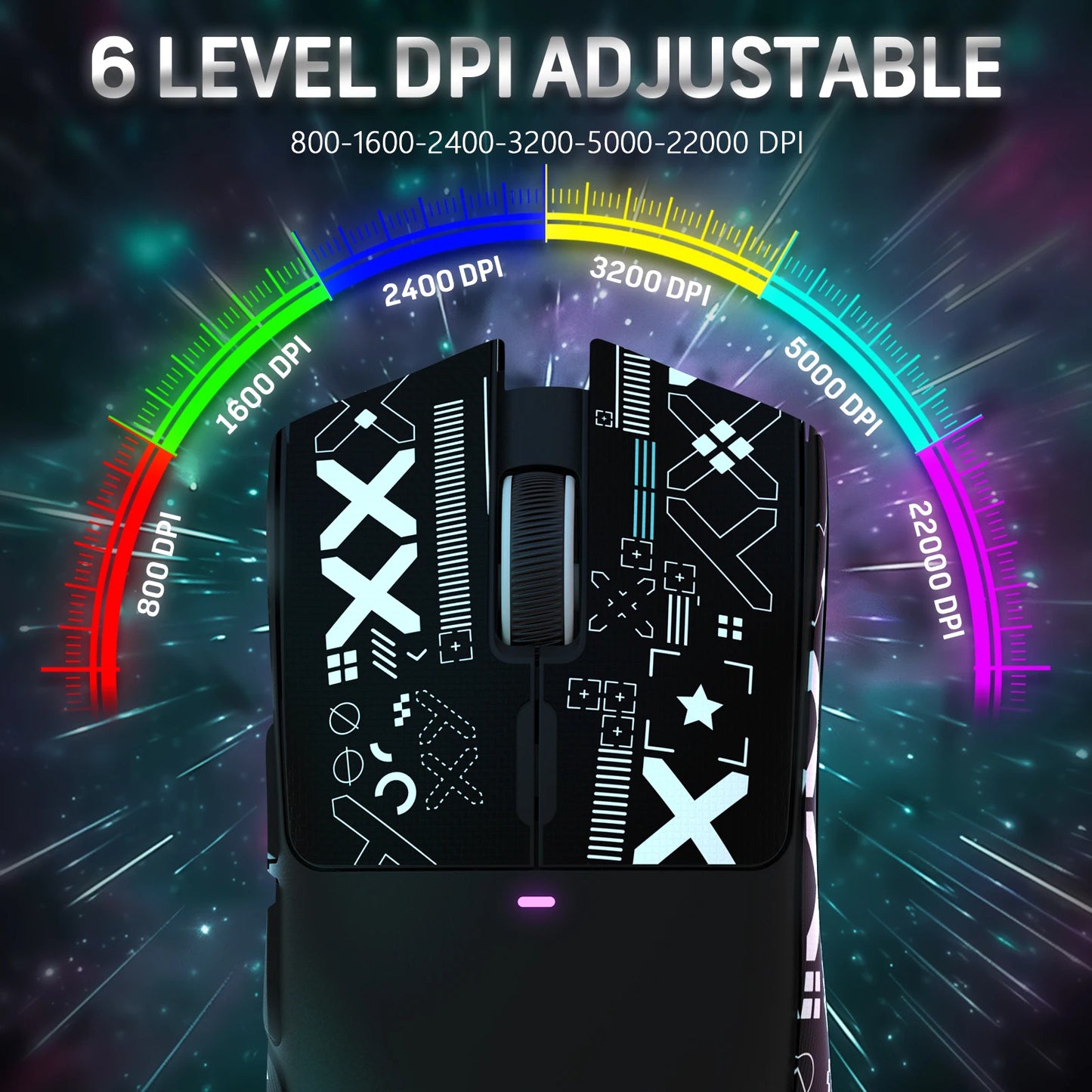ATTACK SHARK X11 Wireless Gaming Mouse with Charging Dock, PixArt PAW3311 Gaming Sensor, BT/2.4G Wireless/Wired