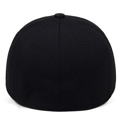 New High Quality Baseball Cap Man Fitted Closed Full Cap Mesh Cap Outdoor Breathable Sports Cotton Sun Male TruckerHat