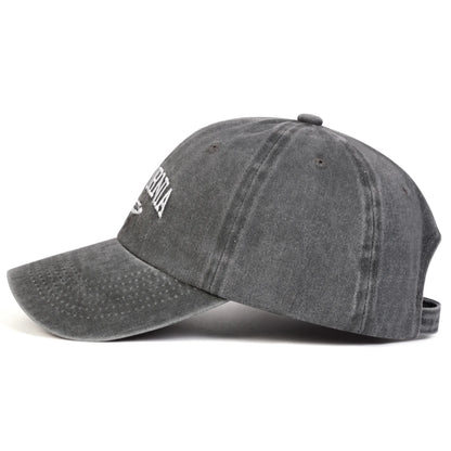 Unisex CALIFORNIA Letter Embroidery Wash Baseball Caps Spring and Autumn Outdoor Adjustable Casual Hats Sunscreen Hat