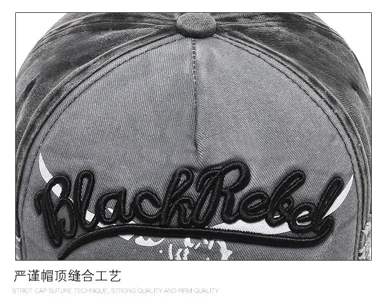 Casquette de baseball vintage « Letter Bull » délavée avec broderie, casquette de soleil rétro pour hommes et femmes, casquette à visière décontractée style hip-hop