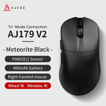 AJAZZ AJ179 PRO PAW3395 Wireless Gaming Mouse with RGB Charging Base 26000DPI Lightweight Ergonomic Mouse for PC Gamer Laptop