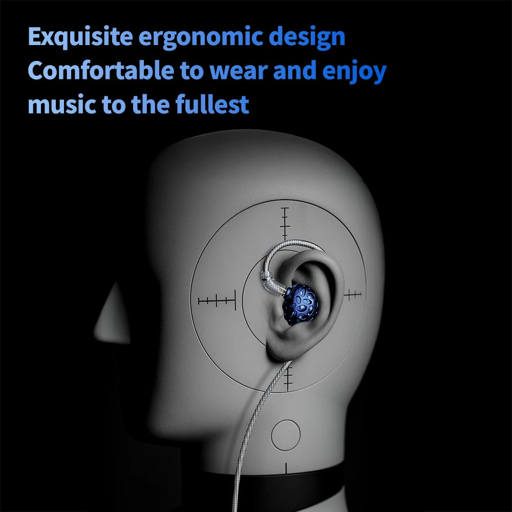 TRN Whale Shark Hybrid Earphones Triple Dynamic + Planar  In-Ear Monitors headphones