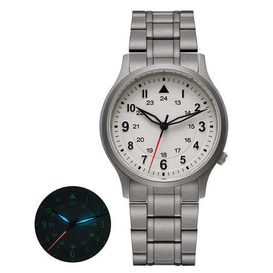 BERNY Full Titanium Watches for Men Quartz Men's Watch Lightweight Sapphire Super Luminous VH31 Sport Field Wristwatches