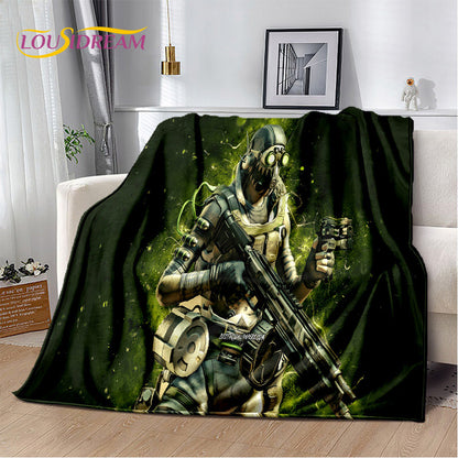 Apex Legends Game Gamer Cartoon Soft Plush Blanket,Flannel Blanket Throw Blanket for Living Room Bedroom Bed Sofa Picnic Cover