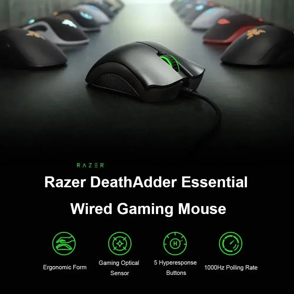 Razer NEW YEAR GIFT Thunder Snake Viper Mini Computer Esports Cable Gaming Mouse Laptop RGB Light, Small Hand Mouse