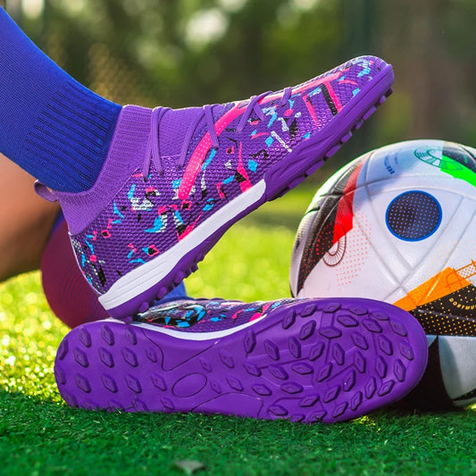 Turf Soccer Cleats Professional Men Football Boots Breathable Mesh Youth Soccer Shoes Anti-Skid Male Sneakers Society Chuteira.