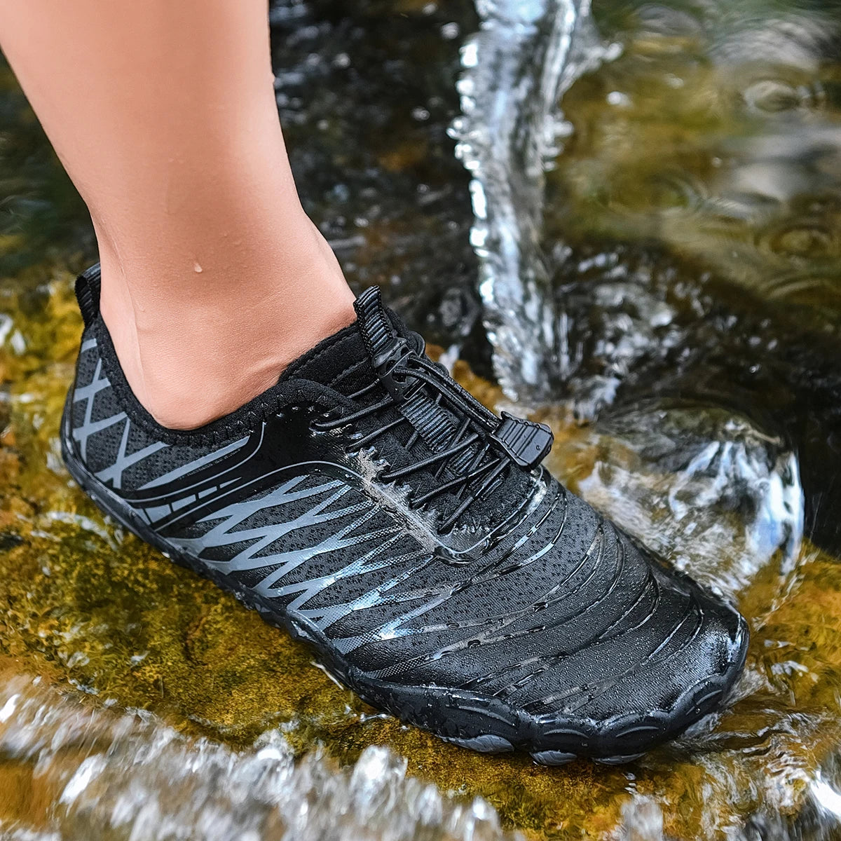 Oiaano barefoot crne cipele sa širokim prednjim dijelom za muškarce i žene, uniseks sportske tenisice za vodu i plažu, mekani potplat, lagane i prozračne
