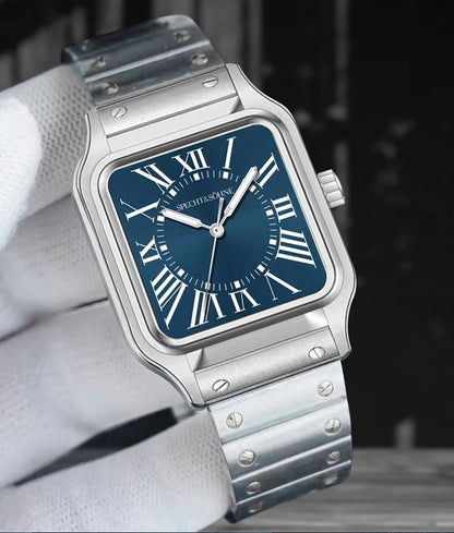 2025 New 34MM Specht & Söhne Quartz Watches Japan VH31 Movt Sapphire Blue Color Ultrathin Stainless Steel Relogio Masculino