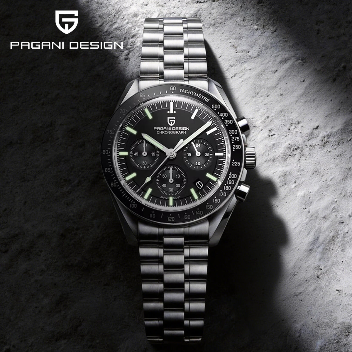 PAGANI DESIGN 2026 New Men's Watches Top Luxury Quartz Watch For Men Auto Date Speed Chronograph AR Sapphire Mirror Wrist watch