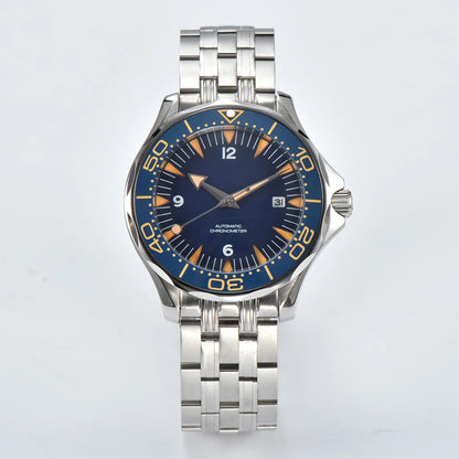 Parnsrpe Nouvelle montre de plongée automatique Miyota 8215 pour homme, sport de luxe, cadran vert, luminescent, verre saphir, date, étanche, bus