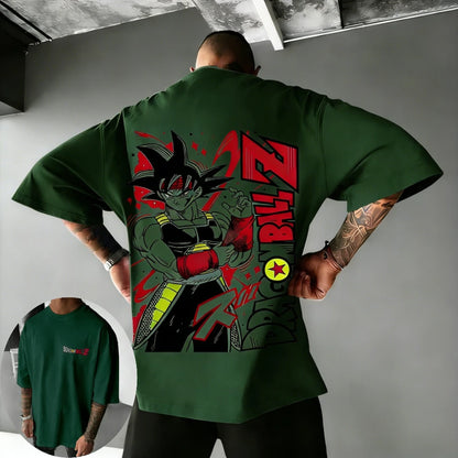 Dragon Ball Super Men's and Women's T-Shirts Bardock Anime Tee Summer Spring Boy's Retro Short Sleeves Parent-child Outfits