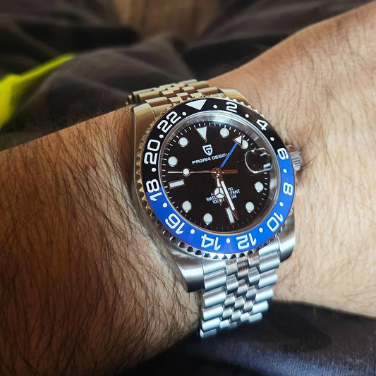 PAGANI DESIGN 40MM GMT Watches for Men Luxury Sapphire AR Mechanical Watch Ceramic Bezel Automatic 100M Waterproof Gift watch