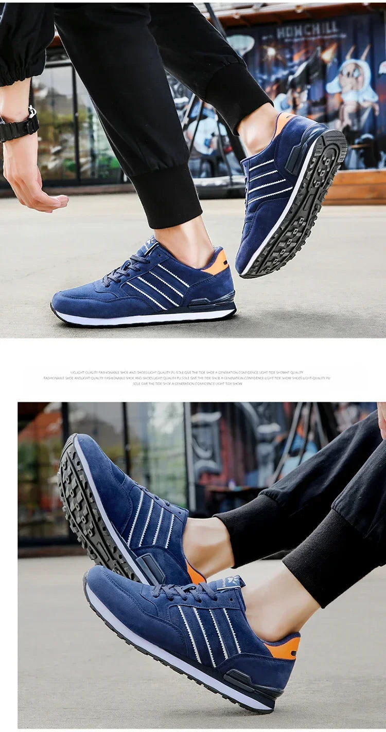 Herren-Sneaker, Leder-Freizeitschuhe, atmungsaktive Herbstschuhe für Herren, flache Herrenschuhe, Herren-Freizeitschuhe