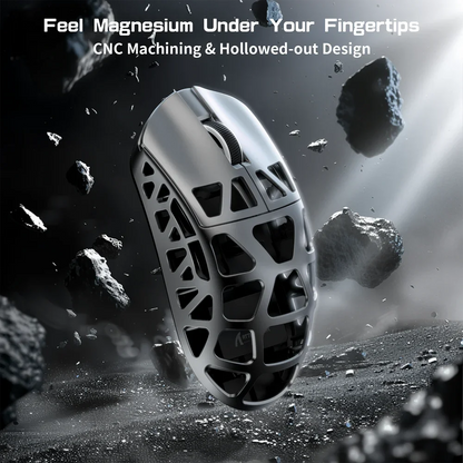 Mysz gamingowa ATTACK SHARK R3 ze stopu magnezu 8K SUPERLIGHT 8000Hz 6 regulowanych poziomów DPI do 26000 PAW3395 BT/2.4G bezprzewodowa/przewodowa