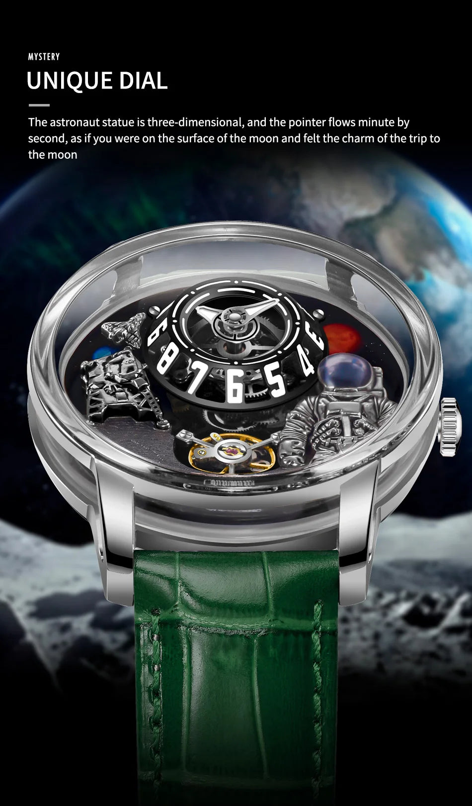 2025 PINDU Design Men Wristwatches Top Brand Luxury Robot Astronaut Space Series Watch Men Sapphire Luminous Waterproof Watches