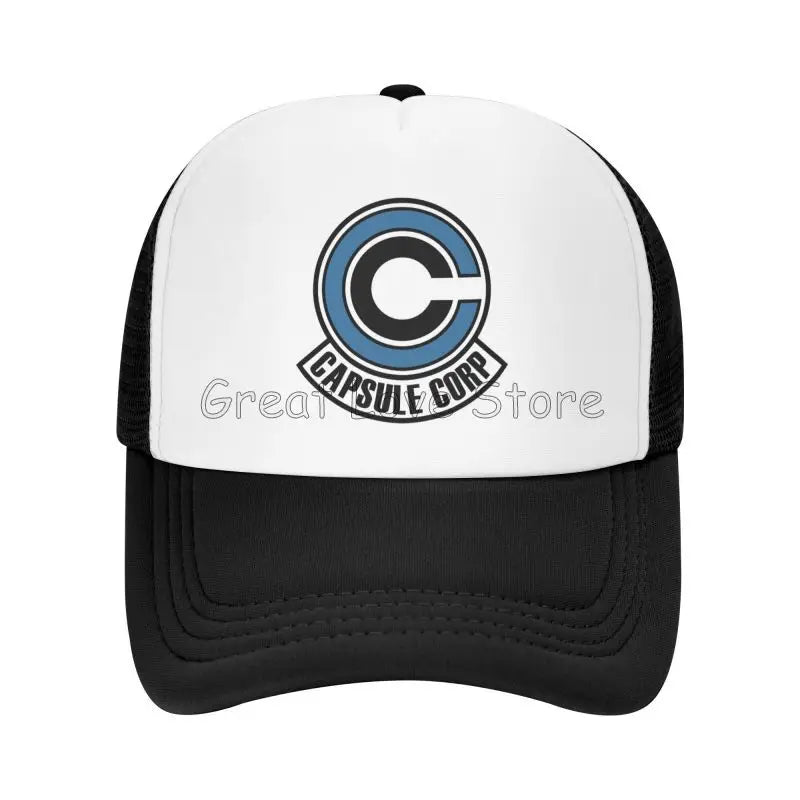 Capsule Corp Mesh-baseballkepsar Unisex Hip-Hop-truckerhatt Anime DBZ Dad Hat Justerbar racingkeps Sommartrucker Snapback-kepsar