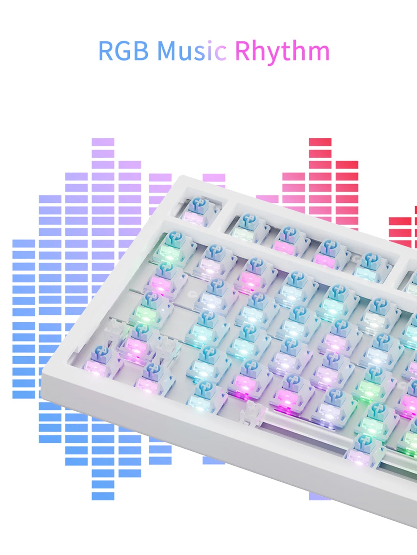Ajazz AK820/AK820Pro Gaming Mechanical Keyboard Bluetooth 5.1/Wireless/wired  Custom Keyboard With Heat Exchange Sealed Button