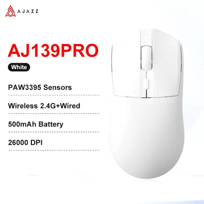 Langaton pelihiiri AJAZZ AJ139 V2 MC/AJ139 PRO, PAW3311/PAW3395-sensori, 12000DPI/26000DPI, 500mAh, Bluetooth-hiiri PC:lle