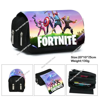 New Fortnite Pencil Case Cartoon Figure Printed Pencil Bags Cute Pencil Cases Boys School Supplies Children Birthday Gifts