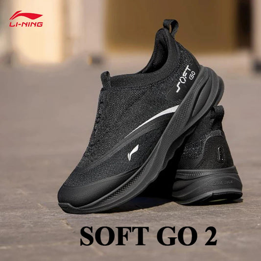 LI-NING SOFT GO 2 Ανδρικά Παπούτσια Πεζοπορίας Slip-on με Μαλακή Παχιά Φτέρνα, Άνετα και Ανθεκτικά Αθλητικά Casual Παπούτσια AGLV005