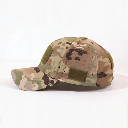 Casquette de baseball fonctionnelle de camouflage pour l'extérieur 1PC ! Tissu à séchage rapide + autocollant à personnaliser : un incontournable pour les adeptes de la mode tactique.