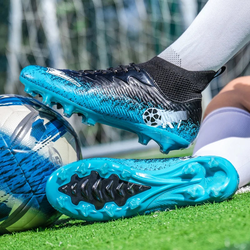 Muške i ženske nogometne kopačke visokog profila, neklizajuće nogometne tenisice, prozračne tenisice za futsal trening, gležnjače za nogomet na vanjskoj travi