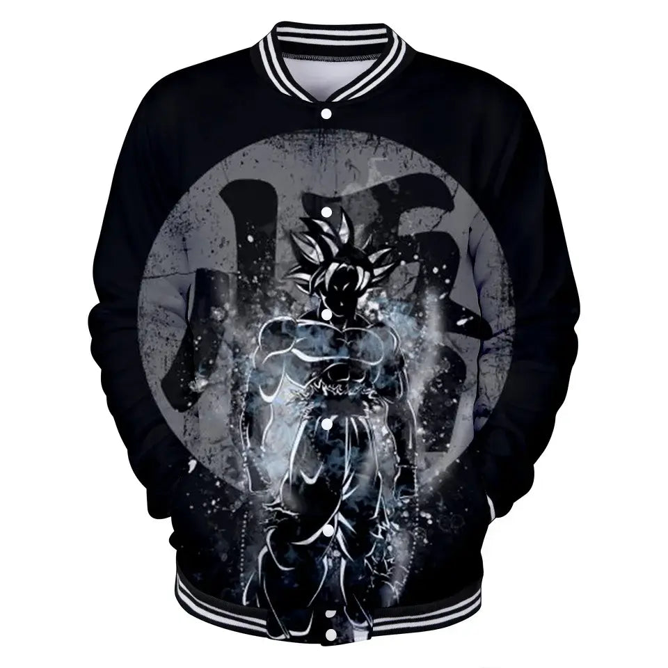 Dragon Ball Goku Kanji Symbol Men Zipper Hoodie Cartoon Japan Anime Women Sweatshirt 2025 New Fashion Children Jackets Coat, produit gaming premium Fraquane