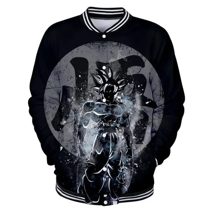 Dragon Ball Goku Kanji Symbol Men Zipper Hoodie Cartoon Japan Anime Women Sweatshirt 2025 New Fashion Children Jackets Coat, produit gaming premium Fraquane