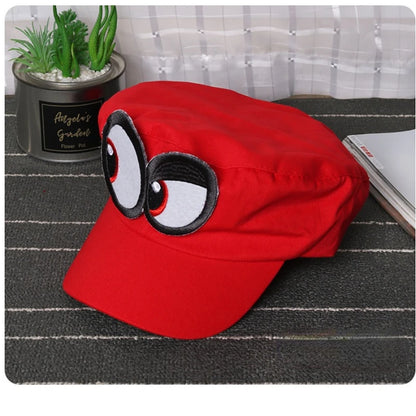 Anime-Spiel „Super Luigi Brothers“ – Cosplay-Hut – „Cosplay Odyssey“ – Unisex für Erwachsene – lustiger Sonnenhut mit großen Augen – Baseballkappe