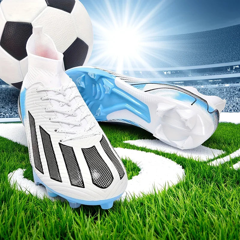 Ghete de fotbal pentru bărbați, crampoane pentru băieți, încălțăminte de fotbal ultraușoară sport, pentru adulți, profesională, antiderapantă și confortabilă, pentru antrenament și meciuri pe iarbă
