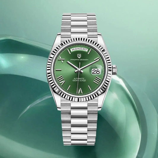 PAGANI DESIGN Men's Watches Green Luxury Automatic Watch For Men ST16 Mechancial Wrist watch Men For 2025 New Stainless steel