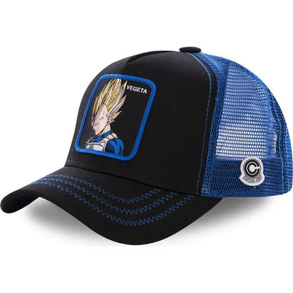Dragon Ball Son Goku-Kappe, Sommer-Reisekappe mit Schirm, Herren-Kappe mit Stickerei, Hip-Hop-Mesh-Kappe, Sonnenvisier, Baseballkappe, Outdoor-Sport