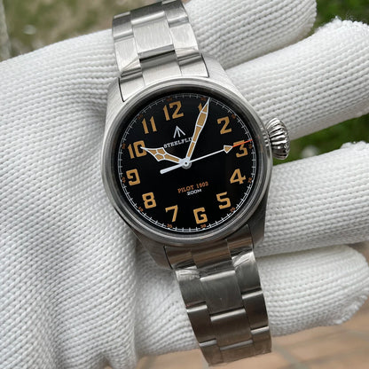 STEELFLIER Official SF740V New Quartz Pilot Series Swiss C3 Luminous 200M Waterproof VH31 Movement Men's Fashion Business Watch