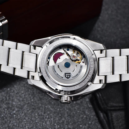 Pagani Design Men's Luxury GMT Automatic Watch Stainless Steel Case Sapphire Glass 100m Waterproof Mechanical Business Watch