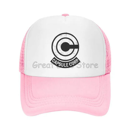 Capsule Corp Mesh-baseballkepsar Unisex Hip-Hop-truckerhatt Anime DBZ Dad Hat Justerbar racingkeps Sommartrucker Snapback-kepsar