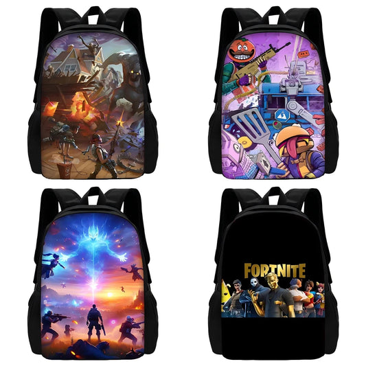 Hot-Game-Shooter-Fortnites-Kinderrucksack für Jungen und Mädchen, Schüler-Geburtstagsgeschenk, Unisex-Schultasche für Kinder, langlebiger Camping-Rucksack