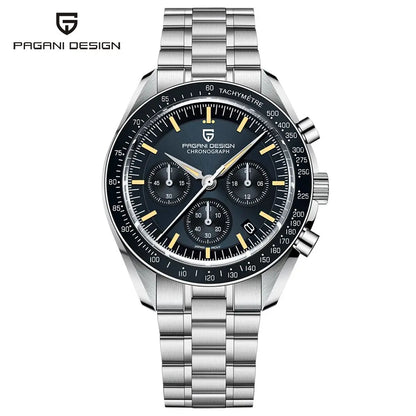 PAGANI DESIGN Nouvelle CK2988 Moon Watches Montre rétro de luxe à quartz pour homme Verre saphir Chronographe de vitesse Montre-bracelet pour homme