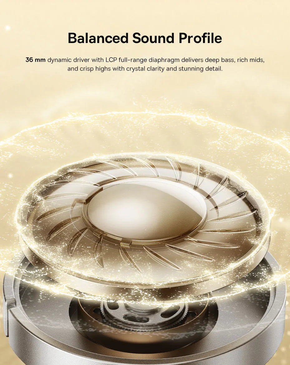 Baseus Bowie MH1 Bluetooth Headphones 48dB Noise Cancellation Hi-res LDAC Over Ear Headset Audio Wireless Earphone Earbuds