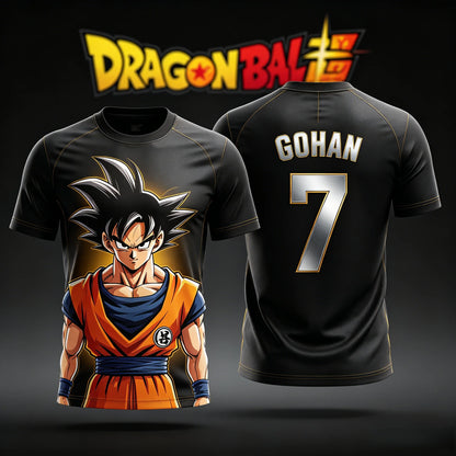 2026 Summer Dragon Ball Retro Fitness T-shirt Men's Oversized 3D Printed Short-sleeved Family Unisex Children's Sports Shirt