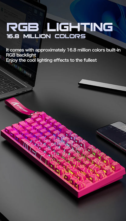ATTACK SHARK R82 HE Wired 75% Magnetic Keyboard RGB 8000Hz Rapid Trigger 0.005mm Actuation Gaming Keyboard